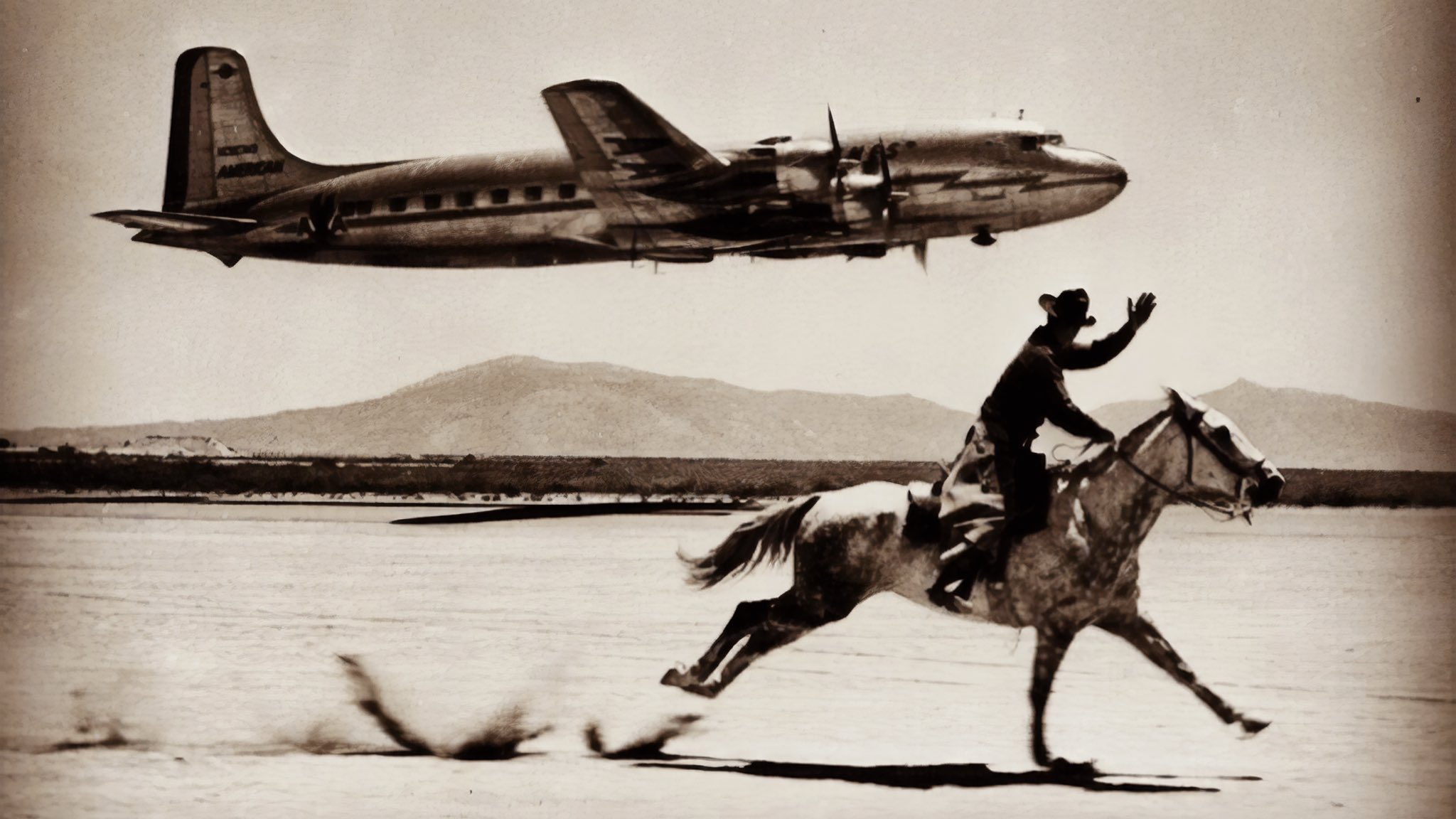 Cowboy waving at a plane.jpeg